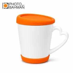 لیوان درب سیلیکون نارنجی