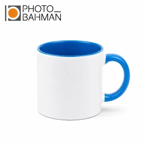 ليوان 6OZ دسته و داخل آبي