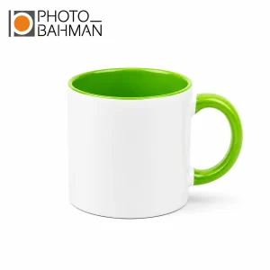 ليوان 6OZ دسته و داخل سبز