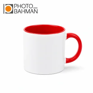 ليوان 6OZ دسته و داخل قرمز