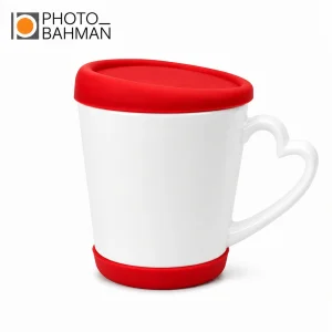 لیوان درب سیلیکون قرمز